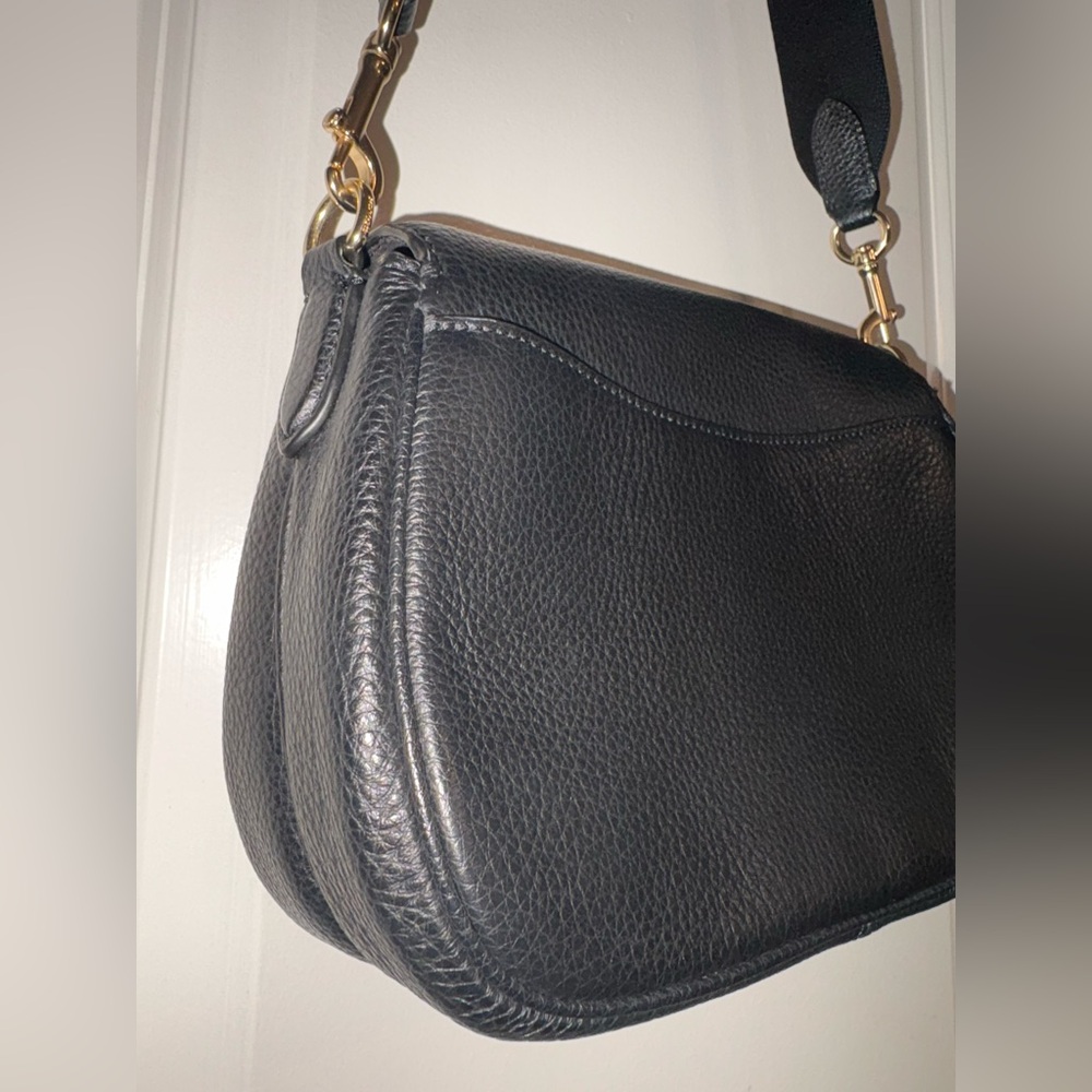 Coach Lucy Crossbody Shoulder Bag Black Pebbled Leather - Picture 5 of 16